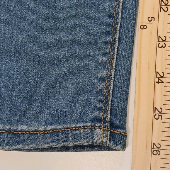 Curve Appeal Skinny Jeans Women's 8/29 Blue High Rise Elastic Waist Stretch EUC - Picture 11 of 14